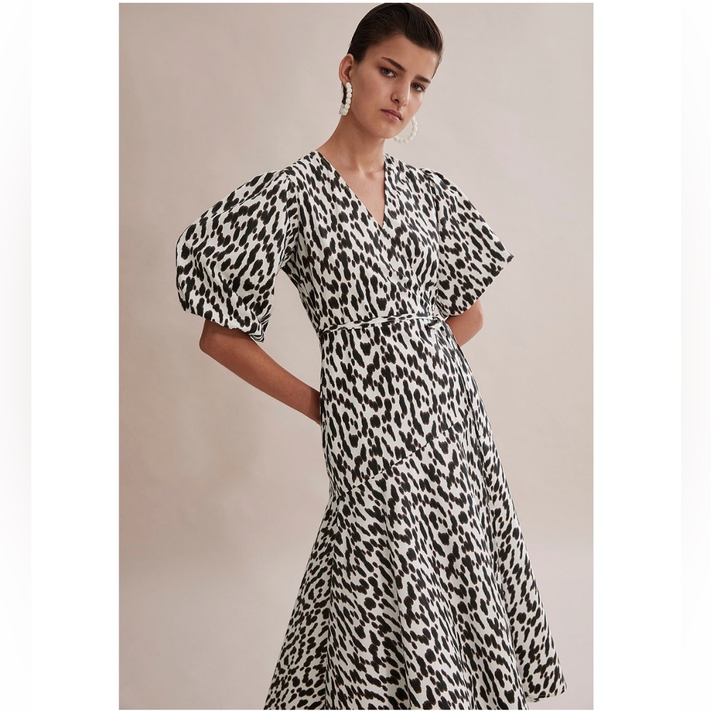 Nwot Country Road Print Wrap Maxi Dress In Antique White Size 10